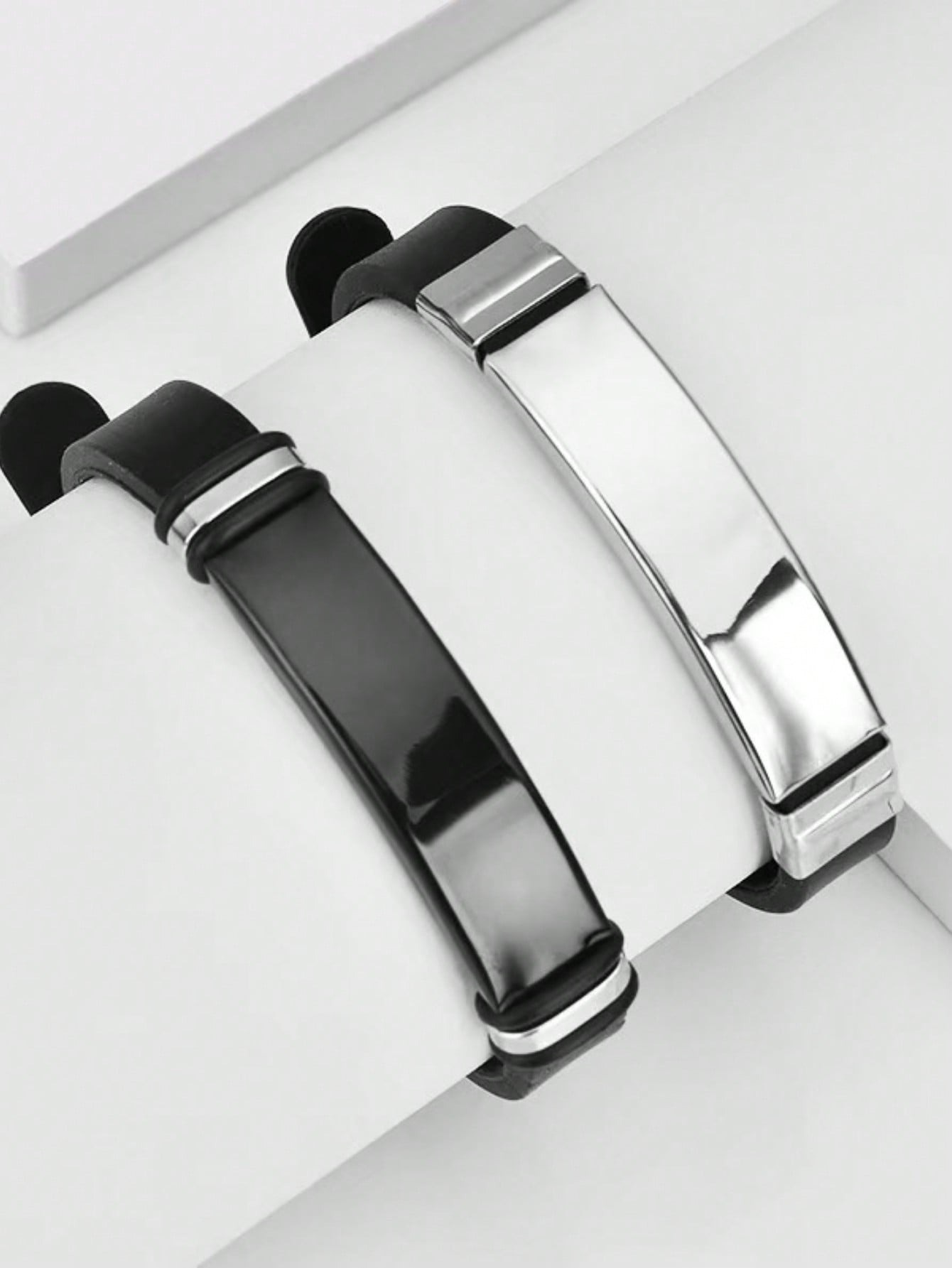 Custom Name Silicone Bracelet - Fashion Stainless Steel Bracelet